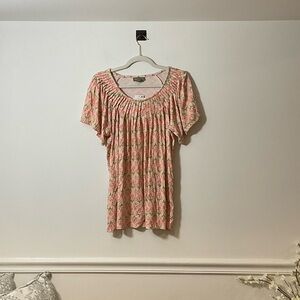 Style & Co. Pink Floral Blouse